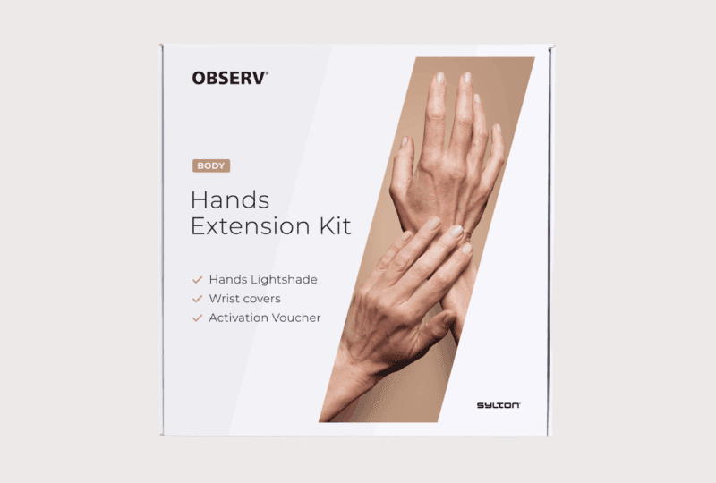 hand extention kit box background